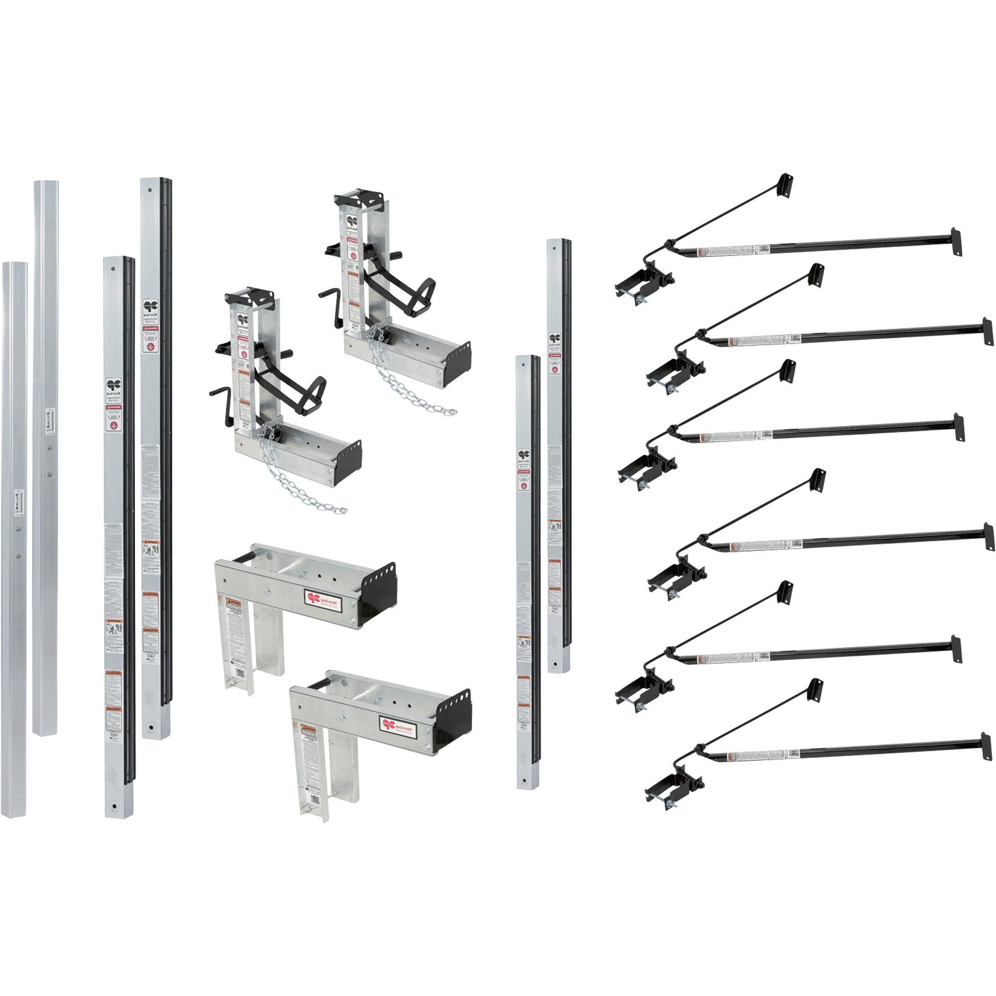 Qual-Craft Aluminum Pump Jack Scaffolding System Starter Kit — 36Ft., Model# 3016